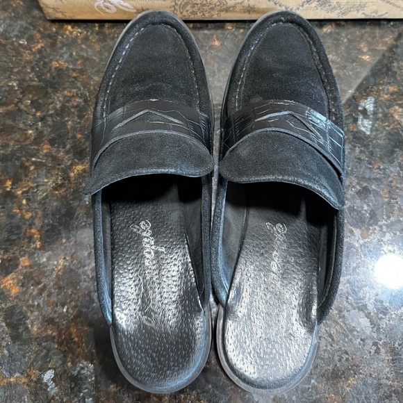 Free People Payton Suede Slip Penny Loafer Mules Women's Size 40 - Picture 3 of 7